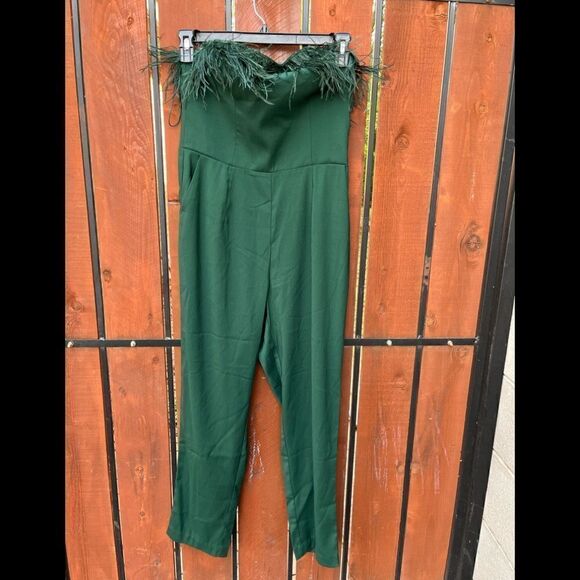 New SAYLOR Lelaina Jumpsuit in Evergreen size large - Picture 8 of 9
